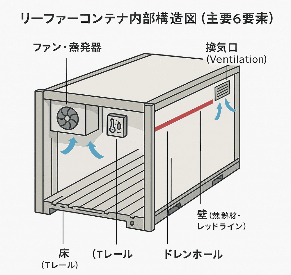 リーファーコンテナの内部構造