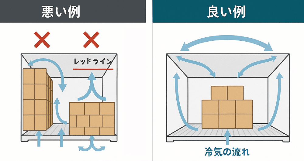 リーファー　バンニング　積みつけ