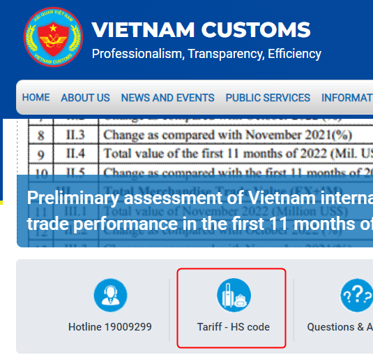 ベトナム　関税率