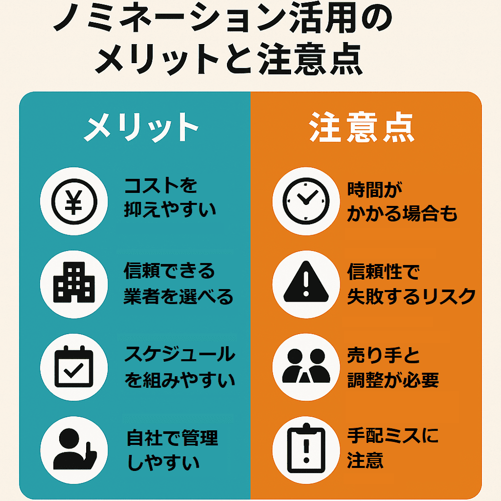 ノミネーション取引の良い点、悪い点