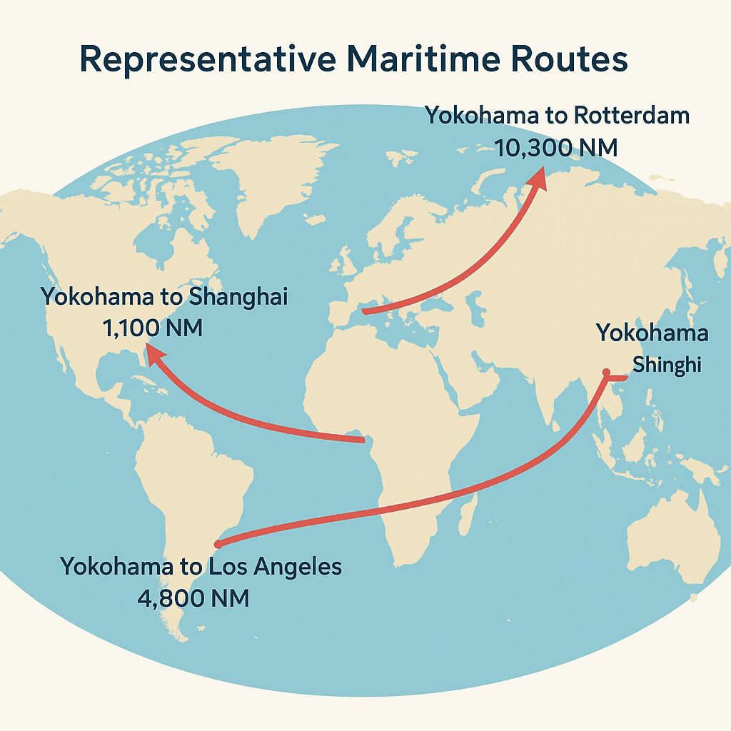 海上輸送の距離を調べる方法