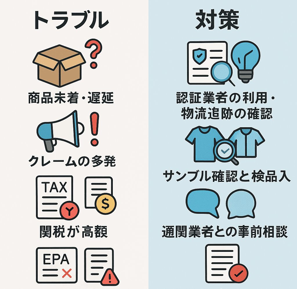 輸入トラブルと対策