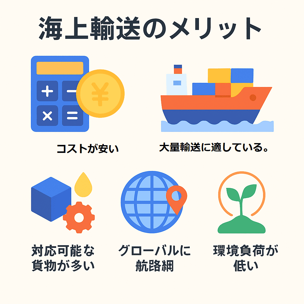 海上輸送のメリット