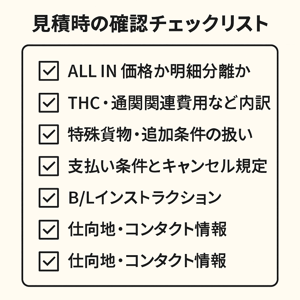 見積書で確認するべきこと