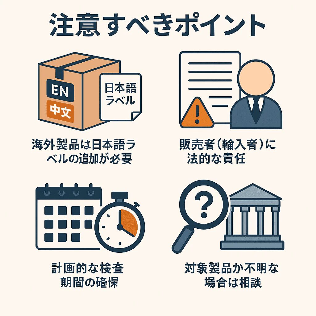 ラベル表示・PSEやPSCの対応