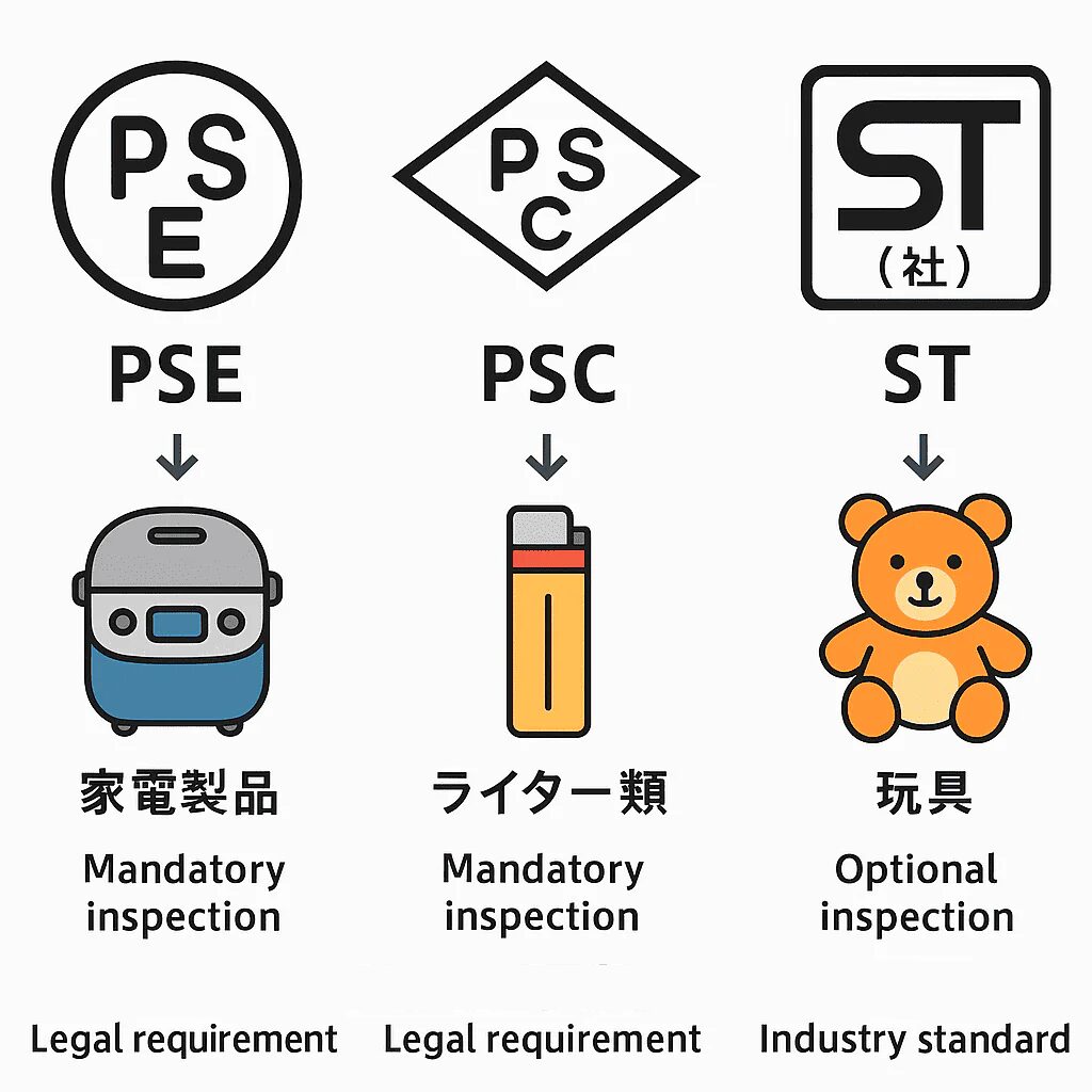 ラベル表示・PSEやPSCの対応