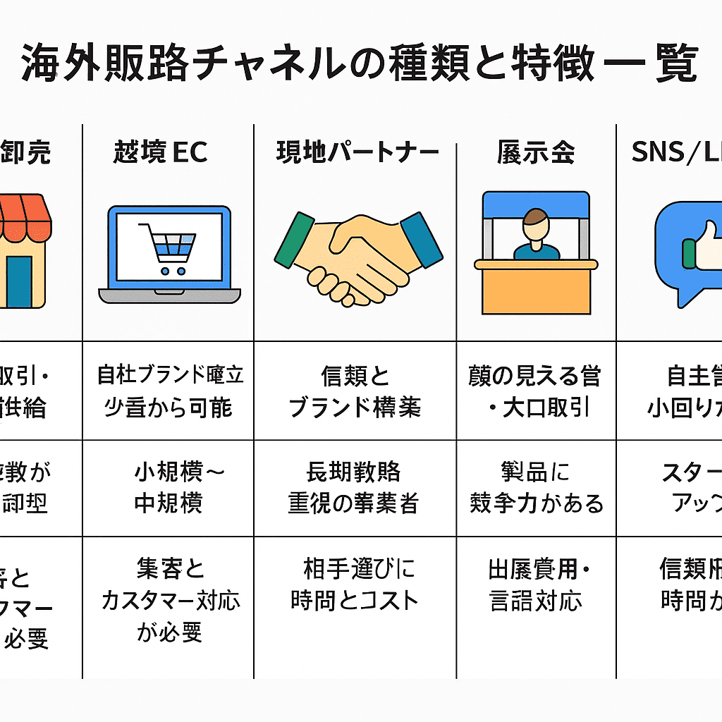 海外販路開拓　チャネル