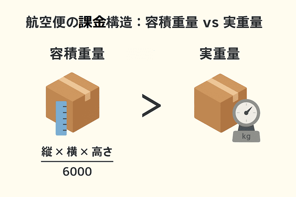 実重量と容積重量